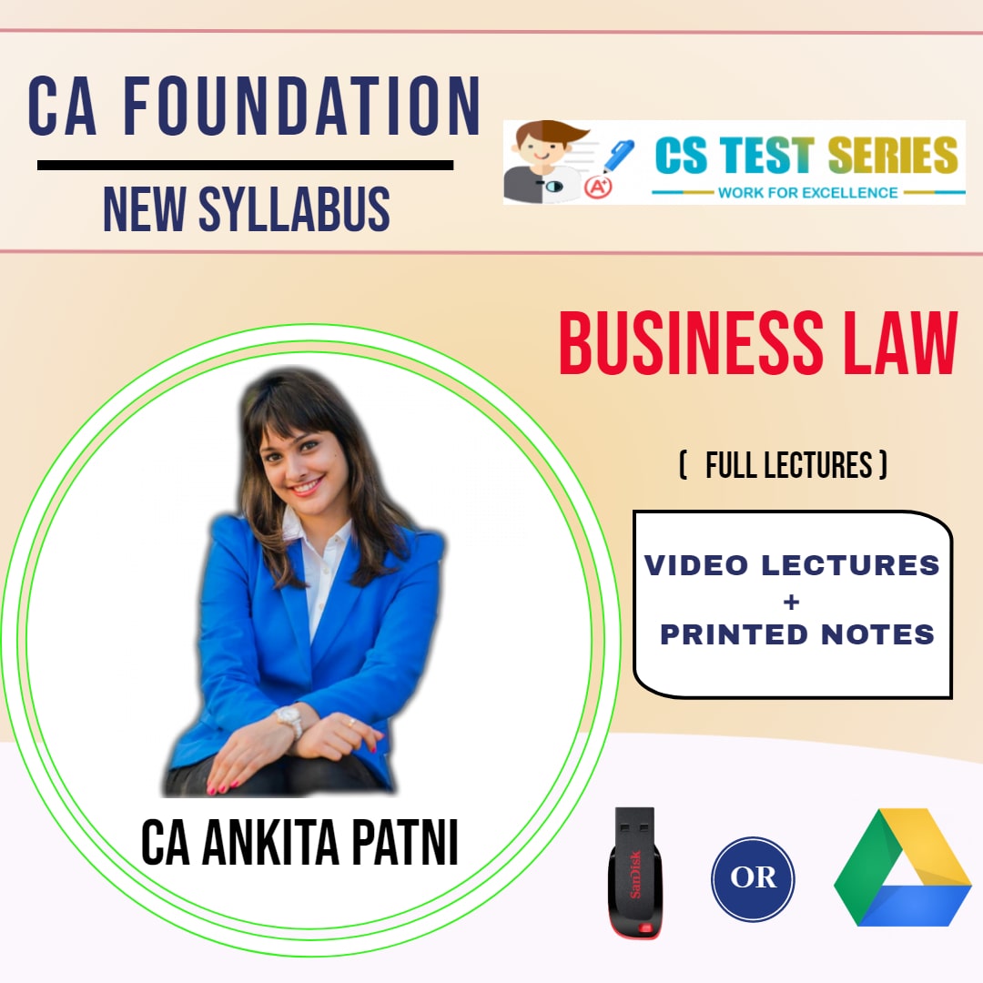 CA FOUNDATION Paper-2:CA Foundation Business Law- CA Ankita Patni